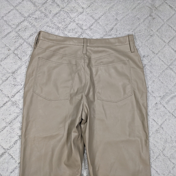 Madewell Jeans Women's 32 Tan Pumice Perfect Vintage Straight Faux Leather 28” - Picture 12 of 12